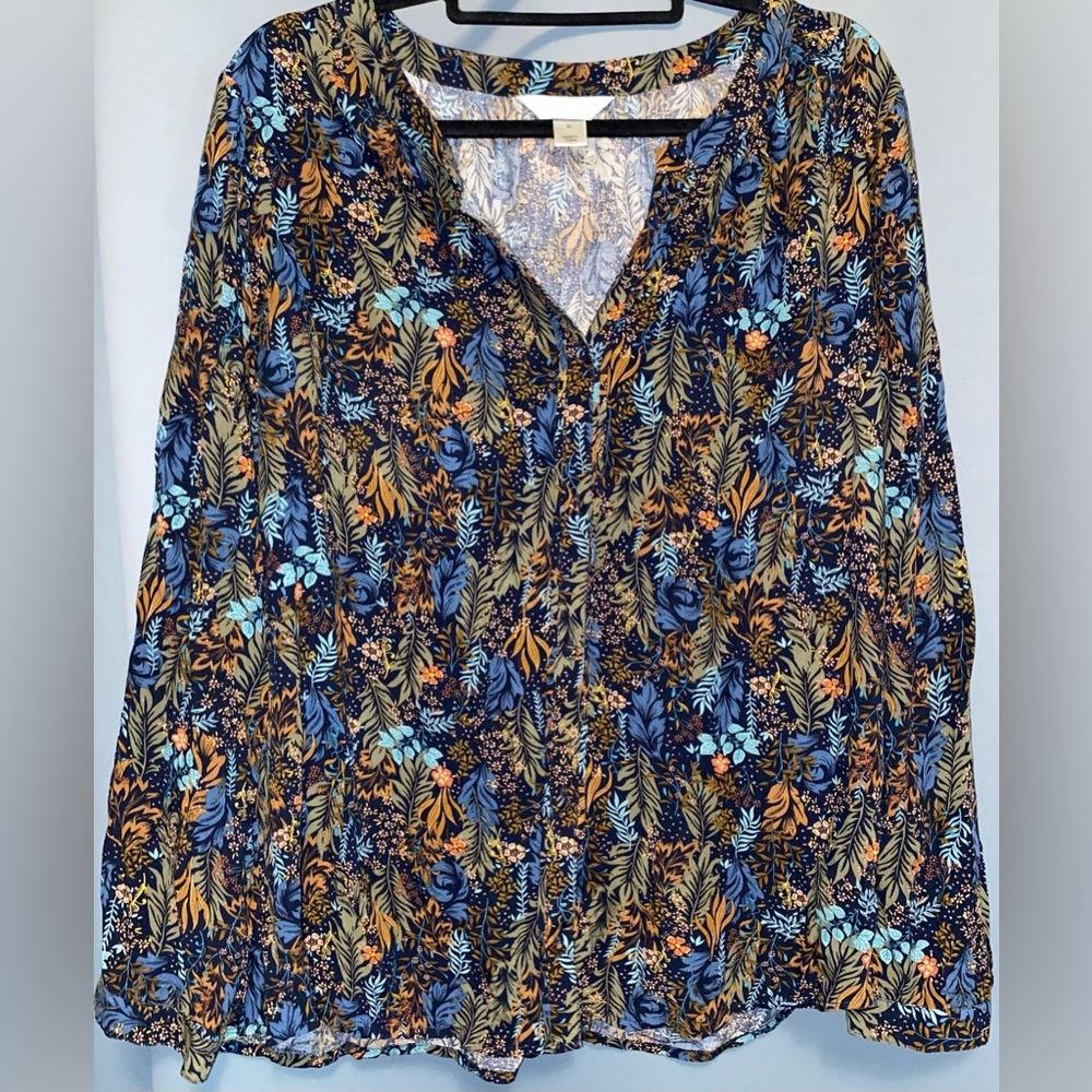Christopher&Banks Long Sleeve Button Blouse